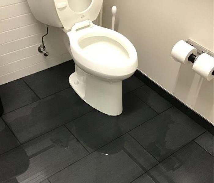 Water damage caused by a toilet leak